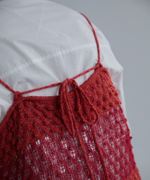 VACANCY（ヴァカンシー）の「透かし編みボーダーキャミソール（キャミソール・レディース・ブラック/オレンジ・FREE）」の16枚目の写真