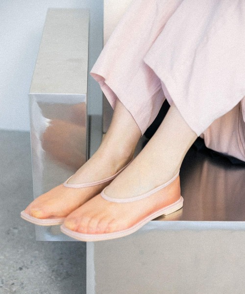 KBF（ケイビーエフ）の「ギャザートゥメッシュシューズ（その他シューズ・レディース・ピンク/ブラック・37/38）」の2枚目の写真