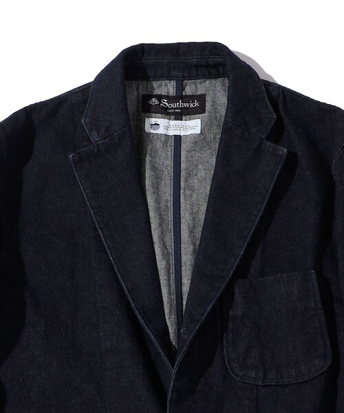 SHIPS（シップス）の「Southwick: Gate Label デニム イージー ブレザー（テーラードジャケット・メンズ・ネイビー/ライトブルー・SMALL/LARGE/MEDIUM/X-LARGE）」の12枚目の写真