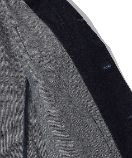 SHIPS（シップス）の「Southwick: Gate Label デニム イージー ブレザー（テーラードジャケット・メンズ・ネイビー/ライトブルー・SMALL/LARGE/MEDIUM/X-LARGE）」の8枚目の写真