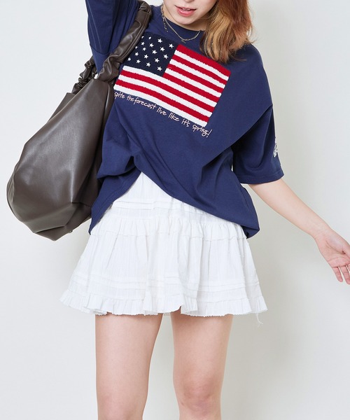 GORGE（ゴージ）の「《ふんわりフリル×ドビーコットン》レディース ミニスカパン 美脚見え 春夏秋（スカート・レディース・オフホワイト/ブラック・F）」の9枚目の写真