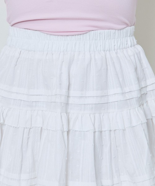 GORGE（ゴージ）の「《ふんわりフリル×ドビーコットン》レディース ミニスカパン 美脚見え 春夏秋（スカート・レディース・オフホワイト/ブラック・F）」の17枚目の写真