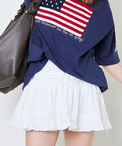 GORGE（ゴージ）の「《ふんわりフリル×ドビーコットン》レディース ミニスカパン 美脚見え 春夏秋（スカート・レディース・オフホワイト/ブラック・F）」の18枚目の写真