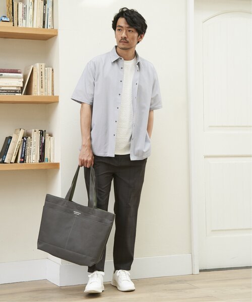 ikka(イッカ)の「【吸水速乾】イージーケア半袖シャウター(シャツ/ブラウス・メンズ・ブルー/ネイビー/ベージュ・M/L/XL/S)」の7枚目の写真