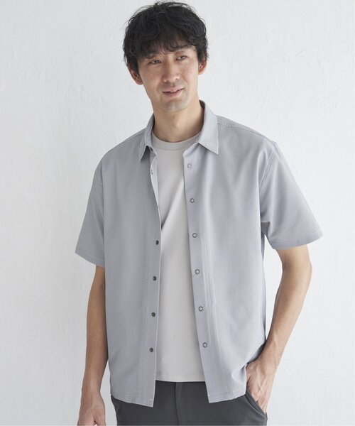 ikka(イッカ)の「【吸水速乾】イージーケア半袖シャウター(シャツ/ブラウス・メンズ・ブルー/ネイビー/ベージュ・M/L/XL/S)」の10枚目の写真
