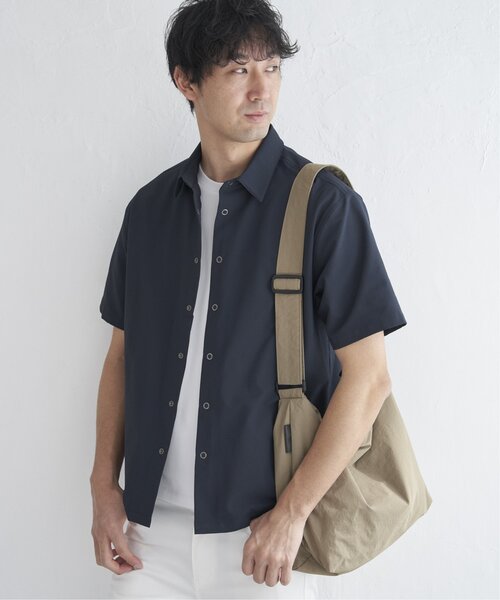 ikka(イッカ)の「【吸水速乾】イージーケア半袖シャウター(シャツ/ブラウス・メンズ・ブルー/ネイビー/ベージュ・M/L/XL/S)」の14枚目の写真