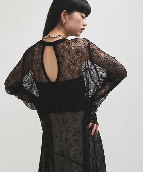 adam et rope chaco黒レースワンピース ADAM ET ROPÉ FEMME(アダム エ ロペ ファム) / 【WEB限定