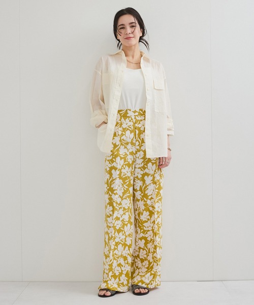 le cercle ADAM ET ROPE'(ルセルクルアダムエロペ)の「コットンオーガンジーシャツ(シャツ/ブラウス・レディース・ブラック/ブラウン/ターコイズブルー/キナリ・FREE)」の6枚目の写真