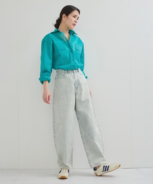 le cercle ADAM ET ROPE'(ルセルクルアダムエロペ)の「コットンオーガンジーシャツ(シャツ/ブラウス・レディース・ブラック/ブラウン/ターコイズブルー/キナリ・FREE)」の10枚目の写真