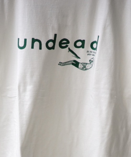 REMI RELIEF（レミレリーフ）の「REMI RELIEF(レミレリーフ) 別注20/-天竺BIGサイズTシャツ（Undead）（Tシャツ/カットソー・メンズ・アイボリー・M/L/XL）」の2枚目の写真