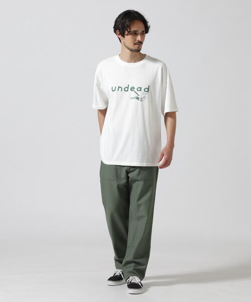REMI RELIEF（レミレリーフ）の「REMI RELIEF(レミレリーフ) 別注20/-天竺BIGサイズTシャツ（Undead）（Tシャツ/カットソー・メンズ・アイボリー・M/L/XL）」の13枚目の写真