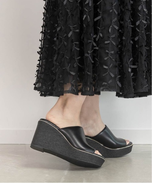 RANDA ベーシックミュールウェッジサンダル LLサイズ RANDA｜ベーシックミュールウェッジサンダル | Rakuten Fashion