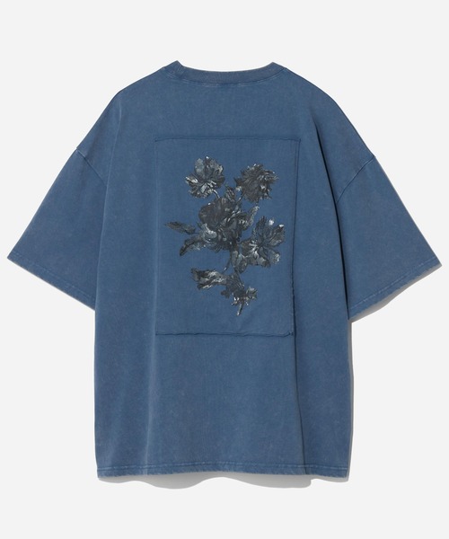 HARE（ハレ）の「ピグメントバックプリントカットソー(HARE)（Tシャツ/カットソー・メンズ・カーキ/ブラック/グレー/パープル/ブルー/レッド・SMALL/MEDIUM）」の5枚目の写真