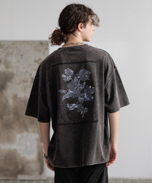 HARE（ハレ）の「ピグメントバックプリントカットソー(HARE)（Tシャツ/カットソー・メンズ・カーキ/ブラック/グレー/パープル/ブルー/レッド・SMALL/MEDIUM）」の14枚目の写真