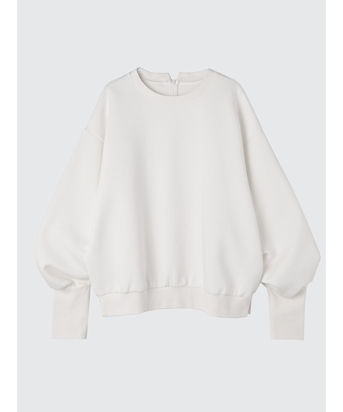 Brown&Street(ブラウンアンドストリート)の「ボリュームスリーブポンチトップス(スウェット・レディース・ブラック/オフホワイト・FREE)」の15枚目の写真