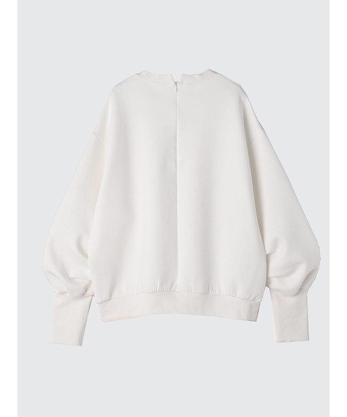 Brown&Street(ブラウンアンドストリート)の「ボリュームスリーブポンチトップス(スウェット・レディース・ブラック/オフホワイト・FREE)」の16枚目の写真