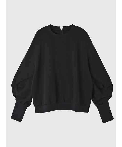 Brown&Street(ブラウンアンドストリート)の「ボリュームスリーブポンチトップス(スウェット・レディース・ブラック/オフホワイト・FREE)」の17枚目の写真
