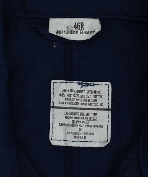 MILITARY(ミリタリー)の「【ヴィンテージ古着】’91 U.S.NAVY ユーティリティ カバーオール(つなぎ/オールインワン・メンズ・ネイビー・X-LARGE)」の4枚目の写真