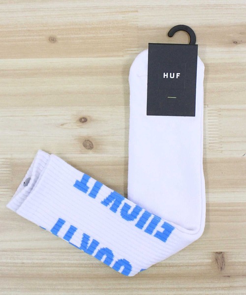 HUF（ハフ）の「サイドワインダー クルーソックス 靴下 SIDEWINDER CREW SOCK（ソックス/靴下・メンズ・ホワイト/ブラック・O/S）」の2枚目の写真