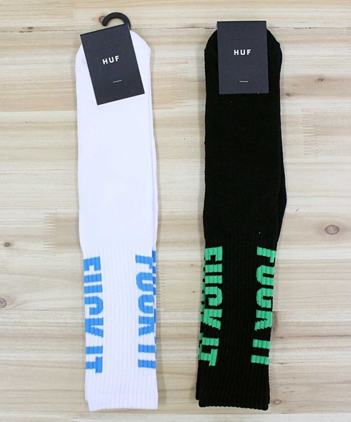 HUF（ハフ）の「サイドワインダー クルーソックス 靴下 SIDEWINDER CREW SOCK（ソックス/靴下・メンズ・ホワイト/ブラック・O/S）」の6枚目の写真