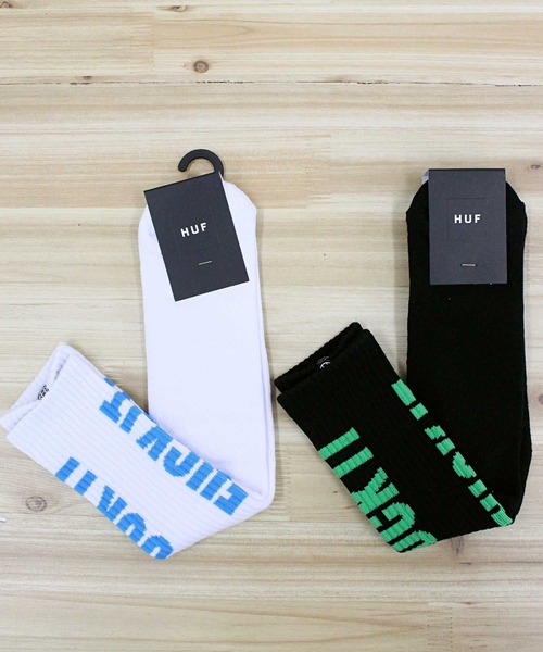 HUF（ハフ）の「サイドワインダー クルーソックス 靴下 SIDEWINDER CREW SOCK（ソックス/靴下・メンズ・ホワイト/ブラック・O/S）」の7枚目の写真
