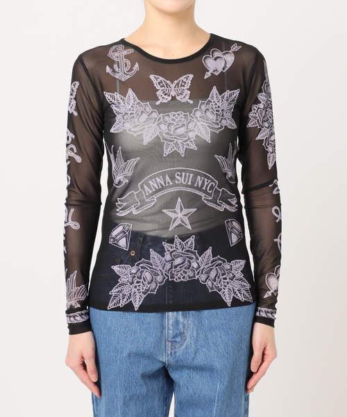 ANNA SUI NYC/アナスイエヌワイシー/タトゥーグラフィックシアートップ