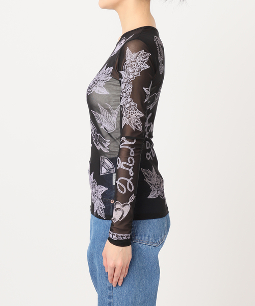 JOINT WORKS(ジョイントワークス)の「ANNA SUI NYC/アナスイエヌワイシー/タトゥーグラフィックシアートップ(Tシャツ/カットソー・レディース・イエロー/ベージュ/ブラック・FREE)」の8枚目の写真