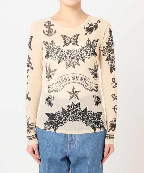 ANNA SUI NYC/アナスイエヌワイシー/タトゥーグラフィックシアートップ