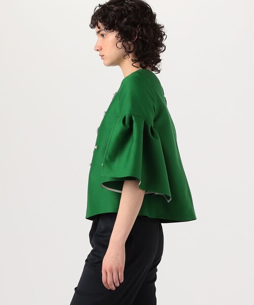 FLICKA(フリッカ)の「【別注】FLICKA for TOMORROWLAND with bijou トップス(シャツ/ブラウス・レディース・グリーン系その他/ブラック系その他・1)」の11枚目の写真