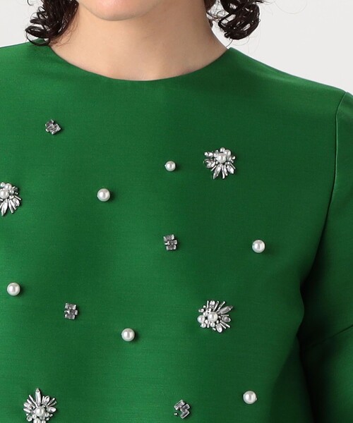 FLICKA(フリッカ)の「【別注】FLICKA for TOMORROWLAND with bijou トップス(シャツ/ブラウス・レディース・グリーン系その他/ブラック系その他・1)」の9枚目の写真