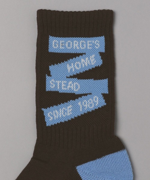 GEORGE'S（ジョージズ）の「ラインロゴソックス（23～25cm／26～28cm）（ソックス/靴下・メンズ・ホワイト系/ブラウン系・23-25/26-28）」の14枚目の写真