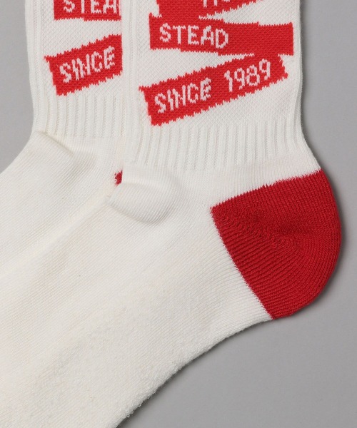 GEORGE'S（ジョージズ）の「ラインロゴソックス（23～25cm／26～28cm）（ソックス/靴下・メンズ・ホワイト系/ブラウン系・23-25/26-28）」の6枚目の写真
