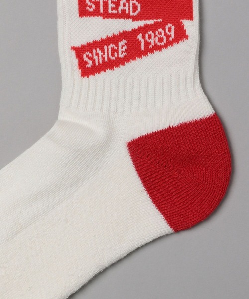 GEORGE'S（ジョージズ）の「ラインロゴソックス（23～25cm／26～28cm）（ソックス/靴下・メンズ・ホワイト系/ブラウン系・23-25/26-28）」の9枚目の写真