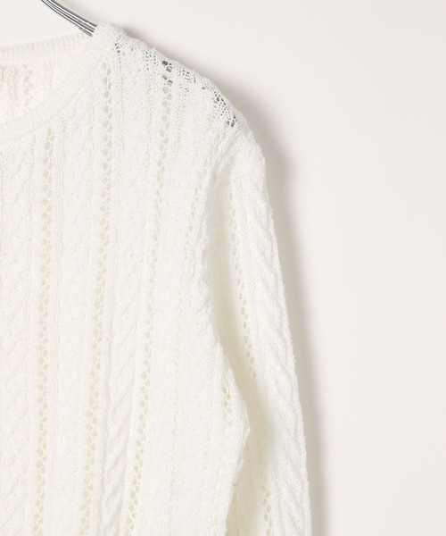 ALAND（エーランド）の「3.3Field Trip／ニットカーディガン（カーディガン/ボレロ・レディース・ベビーピンク/アイボリー・FREE）」の7枚目の写真