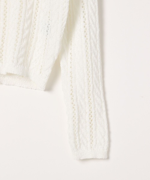 ALAND（エーランド）の「3.3Field Trip／ニットカーディガン（カーディガン/ボレロ・レディース・ベビーピンク/アイボリー・FREE）」の8枚目の写真