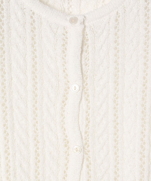 ALAND（エーランド）の「3.3Field Trip／ニットカーディガン（カーディガン/ボレロ・レディース・ベビーピンク/アイボリー・FREE）」の9枚目の写真