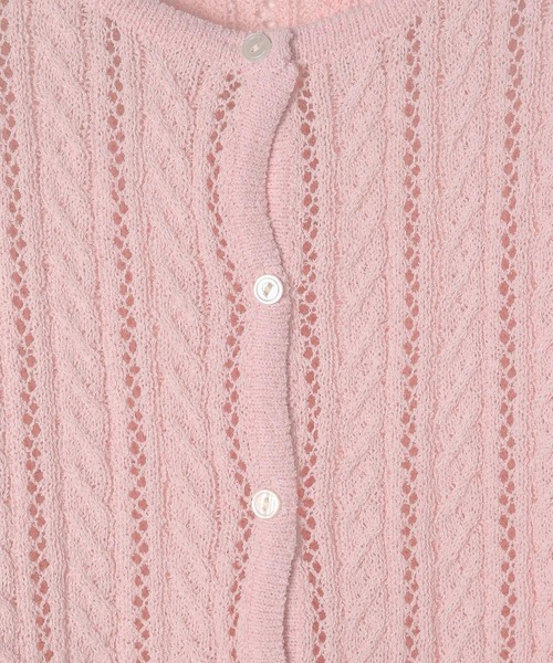 ALAND（エーランド）の「3.3Field Trip／ニットカーディガン（カーディガン/ボレロ・レディース・ベビーピンク/アイボリー・FREE）」の3枚目の写真