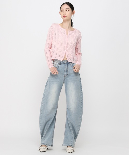 ALAND（エーランド）の「3.3Field Trip／ニットカーディガン（カーディガン/ボレロ・レディース・ベビーピンク/アイボリー・FREE）」の10枚目の写真