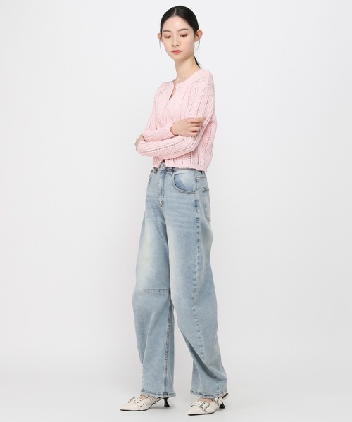 ALAND（エーランド）の「3.3Field Trip／ニットカーディガン（カーディガン/ボレロ・レディース・ベビーピンク/アイボリー・FREE）」の11枚目の写真