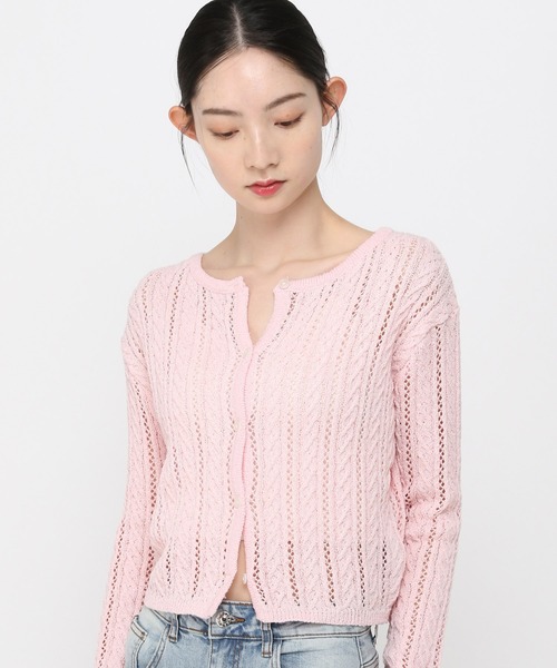 ALAND（エーランド）の「3.3Field Trip／ニットカーディガン（カーディガン/ボレロ・レディース・ベビーピンク/アイボリー・FREE）」の14枚目の写真