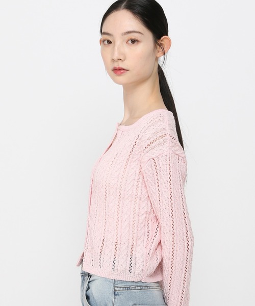 ALAND（エーランド）の「3.3Field Trip／ニットカーディガン（カーディガン/ボレロ・レディース・ベビーピンク/アイボリー・FREE）」の17枚目の写真