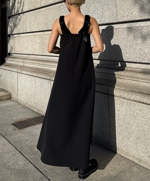 JENNE(ジェンヌ)の「肩ベロアリボンワンピース(ワンピース・レディース・ネイビー/ブラック・SMALL/MEDIUM/LARGE)」の5枚目の写真