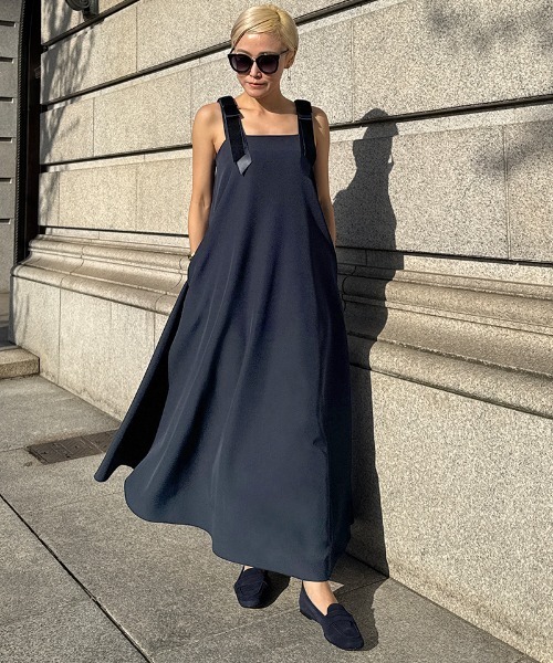 JENNE(ジェンヌ)の「肩ベロアリボンワンピース(ワンピース・レディース・ネイビー/ブラック・SMALL/MEDIUM/LARGE)」の14枚目の写真