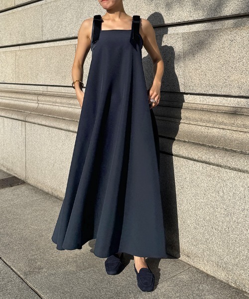 JENNE(ジェンヌ)の「肩ベロアリボンワンピース(ワンピース・レディース・ネイビー/ブラック・SMALL/MEDIUM/LARGE)」の15枚目の写真