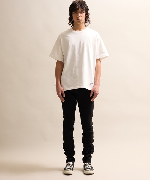 NUMBER (N)INE（ナンバーナイン）の「BASIC HEM PRINTED T-SHIRT / ベーシック ワンポイント ロゴプリント Tシャツ（Tシャツ/カットソー・メンズ・グレー/ブラック/ホワイト・M/L/XL）」の5枚目の写真