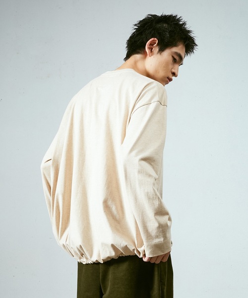 Dulcamara（ドゥルカマラ）の「バルーンロンT（Tシャツ/カットソー・メンズ・グレイッシュベージュ/ブラック/チャコールグレー・0/1）」の3枚目の写真