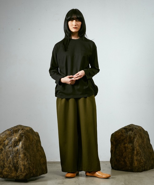 Dulcamara（ドゥルカマラ）の「バルーンロンT（Tシャツ/カットソー・メンズ・グレイッシュベージュ/ブラック/チャコールグレー・0/1）」の5枚目の写真