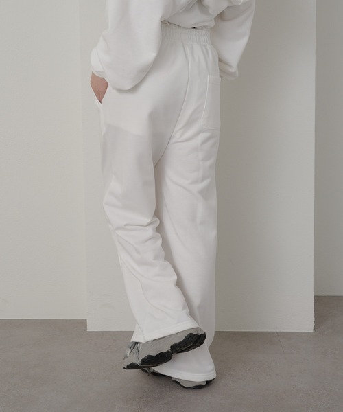 RAY CASSIN（レイカズン）の「【セットアイテム/セットアップ対応】ウエストレースレイヤードスウェットパンツ（スウェットパンツ・レディース・グレー/ホワイト/ブラック系その他2/ホワイト系その他・FREE/L）」の7枚目の写真