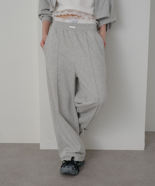 RAY CASSIN（レイカズン）の「【セットアイテム/セットアップ対応】ウエストレースレイヤードスウェットパンツ（スウェットパンツ・レディース・グレー/ホワイト/ブラック系その他2/ホワイト系その他・FREE/L）」の13枚目の写真