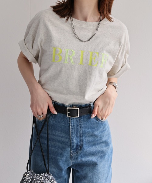 ♡COLLAGE 半袖Tシャツ 新作 クリーム色 4151206-02-Maruchi